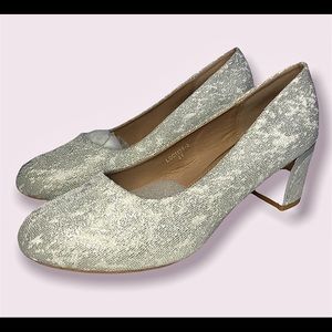 Women’s Silver Closed Toe High Heels